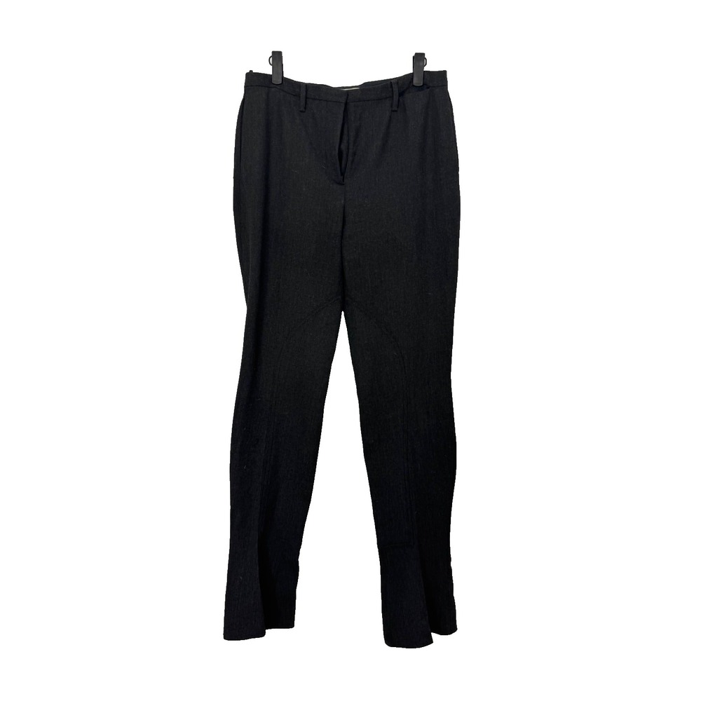 Prada Tailored Pants Men's 44 Black Wool Riding‎ Flare Boot Preppy Flat Front